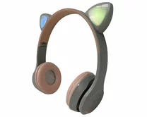 Наушники с Bluetooth P47M детские с ушками серые