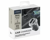 АЗУ-1USB + 1USB-C Deppa PD, QC3.0, 30W, серебро