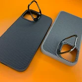Чехол iPhone 15 Pro Njoyny Soft Fiber (черный)