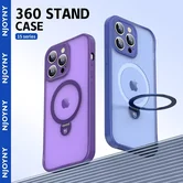 Чехол iPhone 11 Njoyny Stand MagSafe (синий)