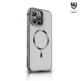 Чехол iPhone 16 Njoyny Metall MagSafe (серый)