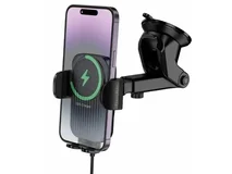 Авт. держатель Borofone BH222 черный с QI