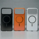 Чехол iPhone 17 Pro Njoyny Metal MagSafe (белый)