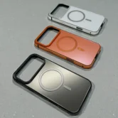 Чехол iPhone 17 Pro Max Njoyny Metal MagSafe (белый)